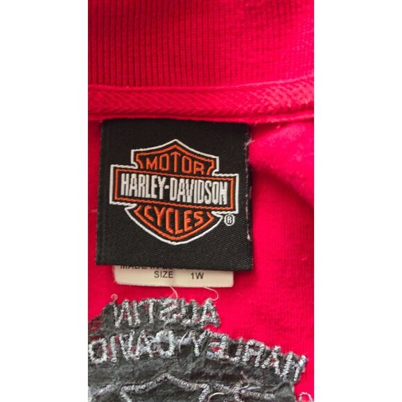 Harley Davidson women's red Sleeveless Tank Top Austin Texas size 1W - Picture 5 of 7